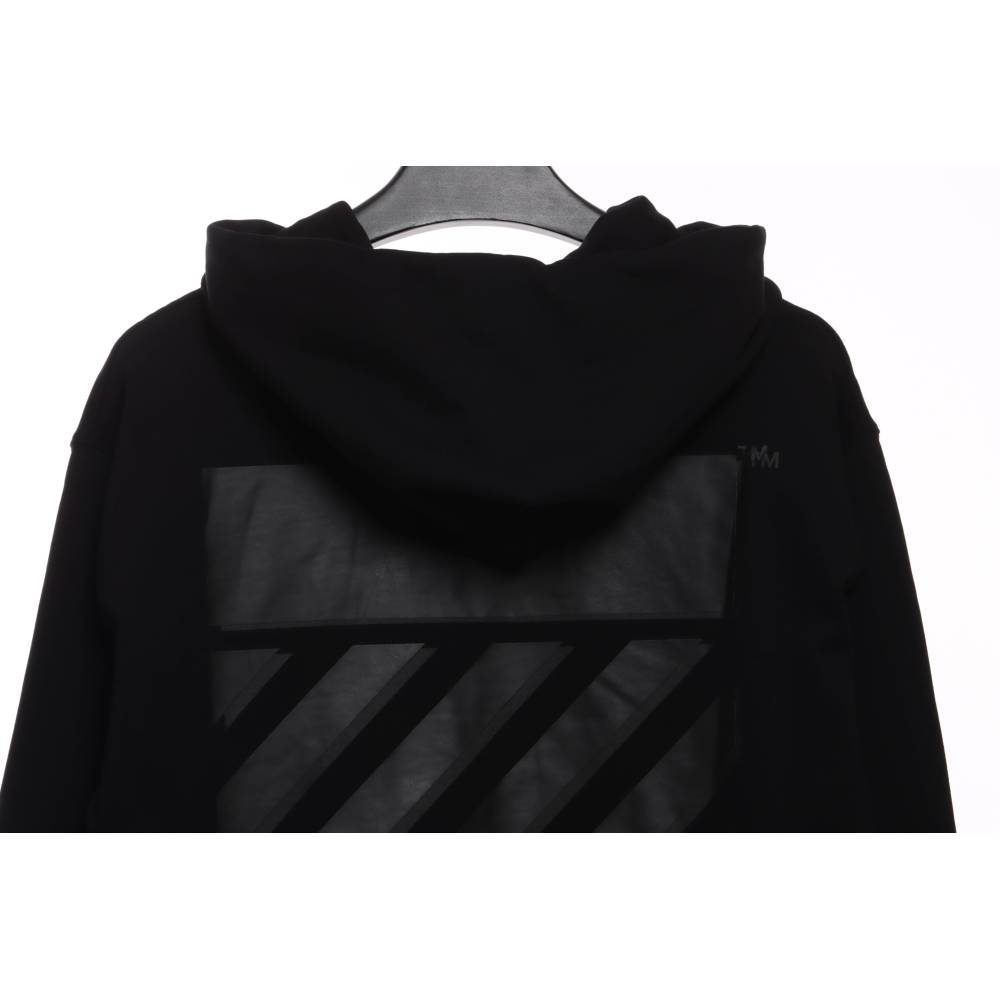 EM Sneakers Off-White Hoodie Black Overlapping Zebra Crosshairs Arrow Print