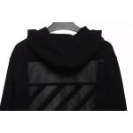 EM Sneakers Off-White Hoodie Black Overlapping Zebra Crosshairs Arrow Print