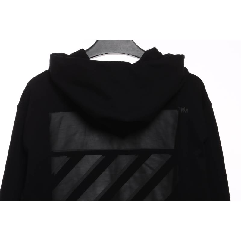 EM Sneakers Off-White Hoodie Black Overlapping Zebra Crosshairs Arrow Print
