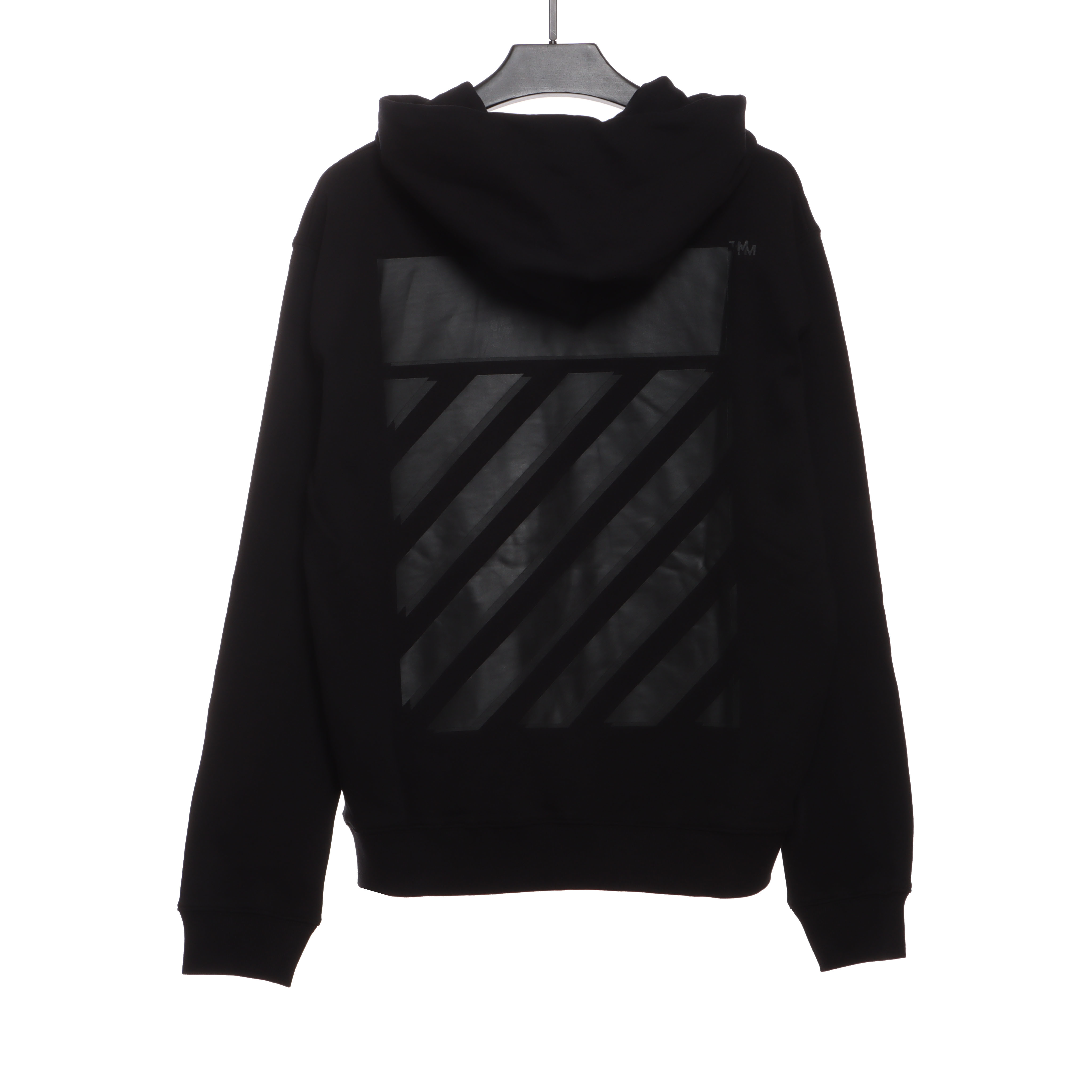 EM Sneakers Off-White Hoodie Black Overlapping Zebra Crosshairs Arrow Print