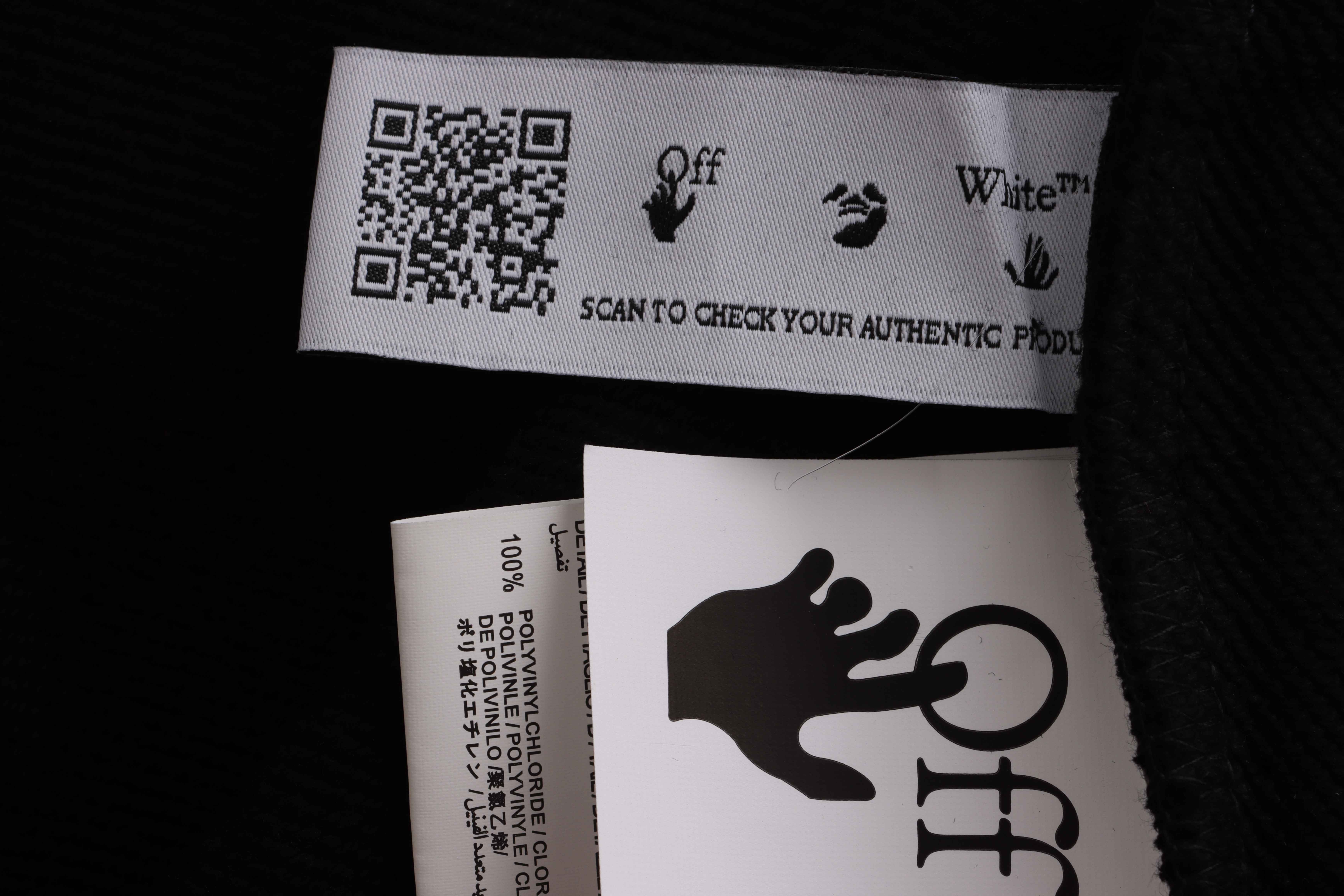 EM Sneakers Off-White Hoodie Black Overlapping Zebra Crosshairs Arrow Print