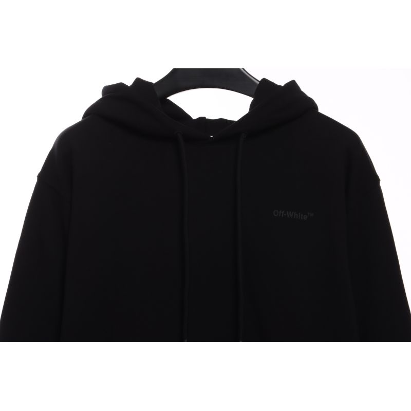 EM Sneakers Off-White Hoodie Black Overlapping Zebra Crosshairs Arrow Print