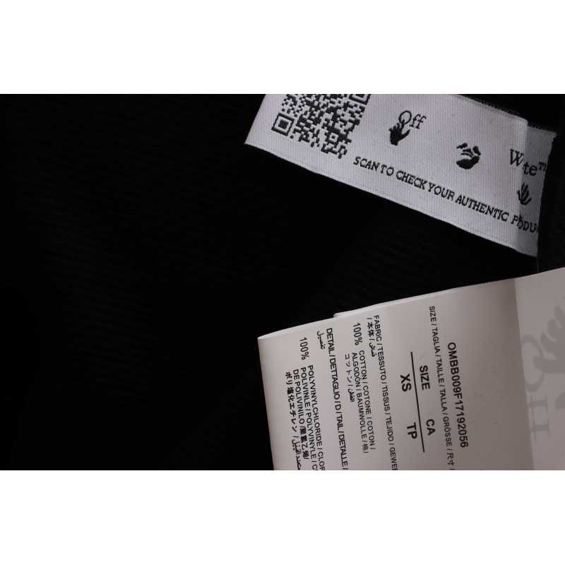 EM Sneakers Off-White Hoodie Black Overlapping Zebra Crosshairs Arrow Print