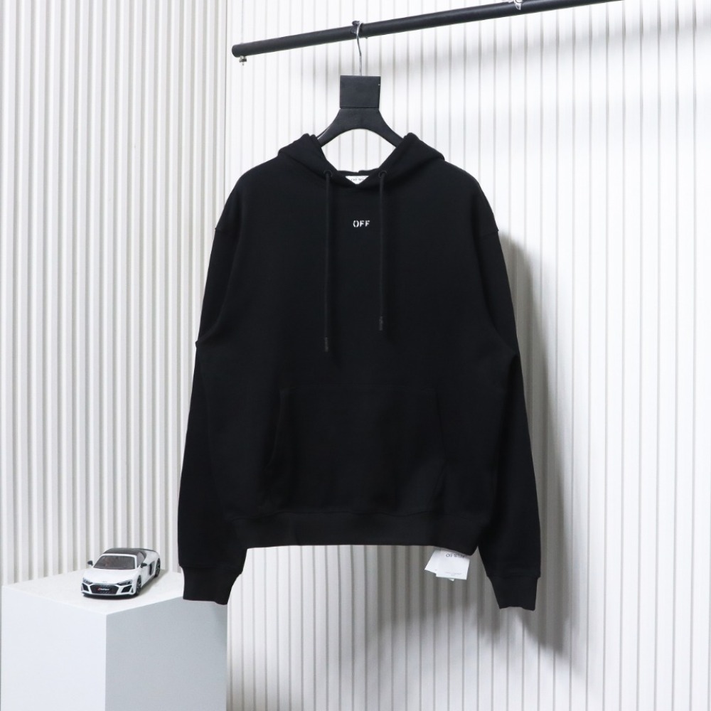 EM Sneakers Off-White Hoodie Black Moon Arrow Planet Print