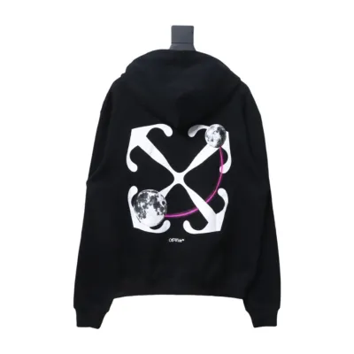 EM Sneakers Off-White Hoodie Black Moon Arrow Planet Print 02