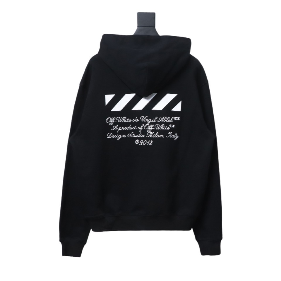 EM Sneakers Off-White Hoodie Black Number 23 Hoodie Slash Letter Print
