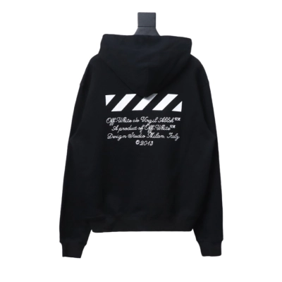 EM Sneakers Off-White Hoodie Black Number 23 Hoodie Slash Letter Print 02