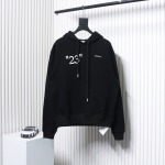 EM Sneakers Off-White Hoodie Black Number 23 Hoodie Slash Letter Print