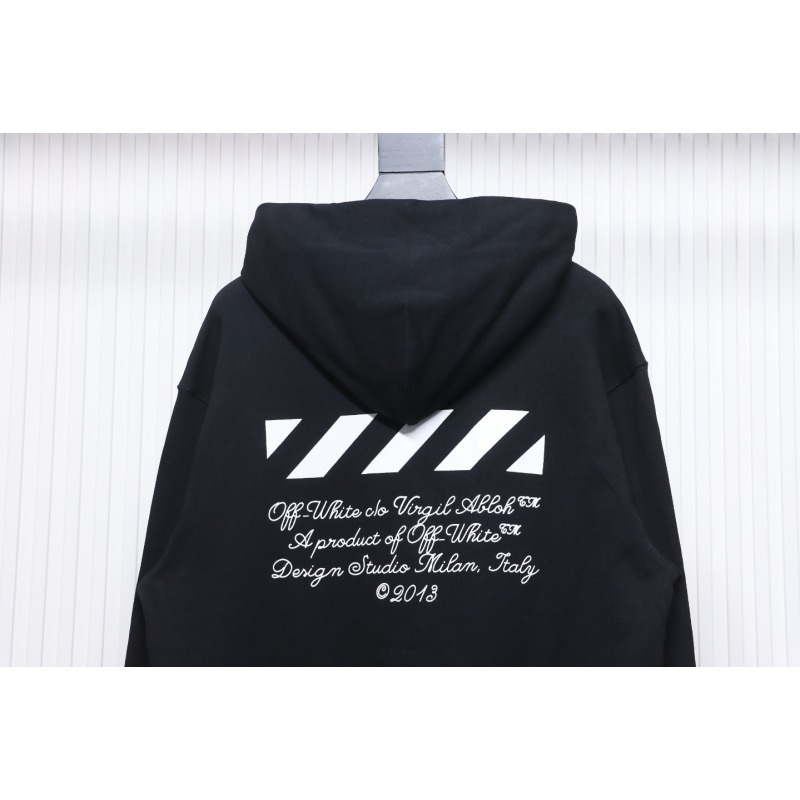 EM Sneakers Off-White Hoodie Black Number 23 Hoodie Slash Letter Print