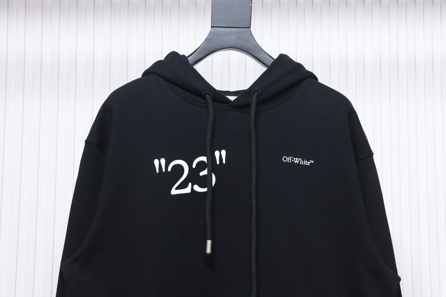 EM Sneakers Off-White Hoodie Black Number 23 Hoodie Slash Letter Print