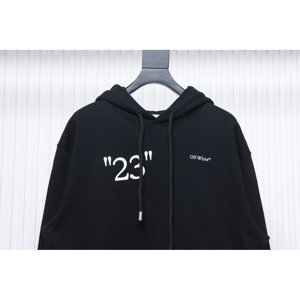 EM Sneakers Off-White Hoodie Black Number 23 Hoodie Slash Letter Print