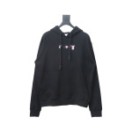 EM Sneakers Off-White Hoodie Black OW Acrylic Arrow Print
