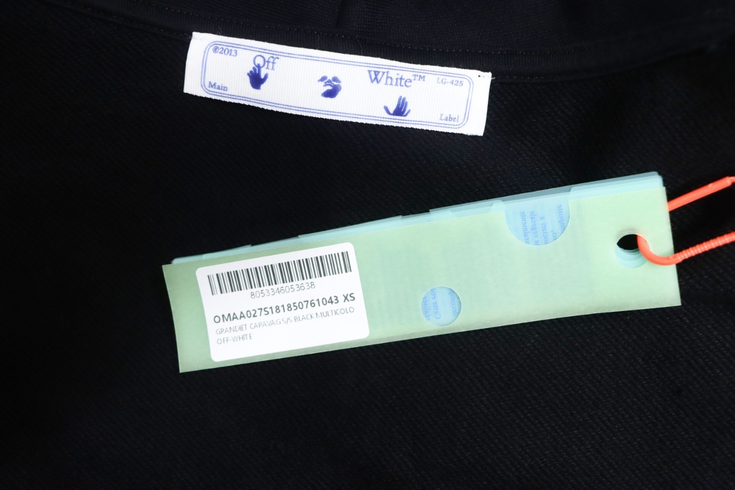 EM Sneakers Off-White Hoodie Black OW Caravaggio Black and White Religious Print