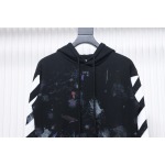 EM Sneakers Off-White Hoodie Black OW Starry Sky Fireworks Ink Print