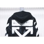 EM Sneakers Off-White Hoodie Black OW Starry Sky Fireworks Ink Print