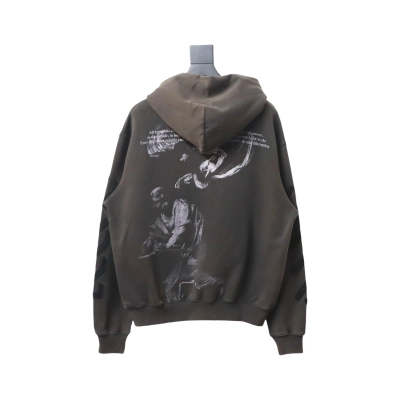 EM Sneakers Off-White Hoodie Brown OW Washed Old Man Print 02