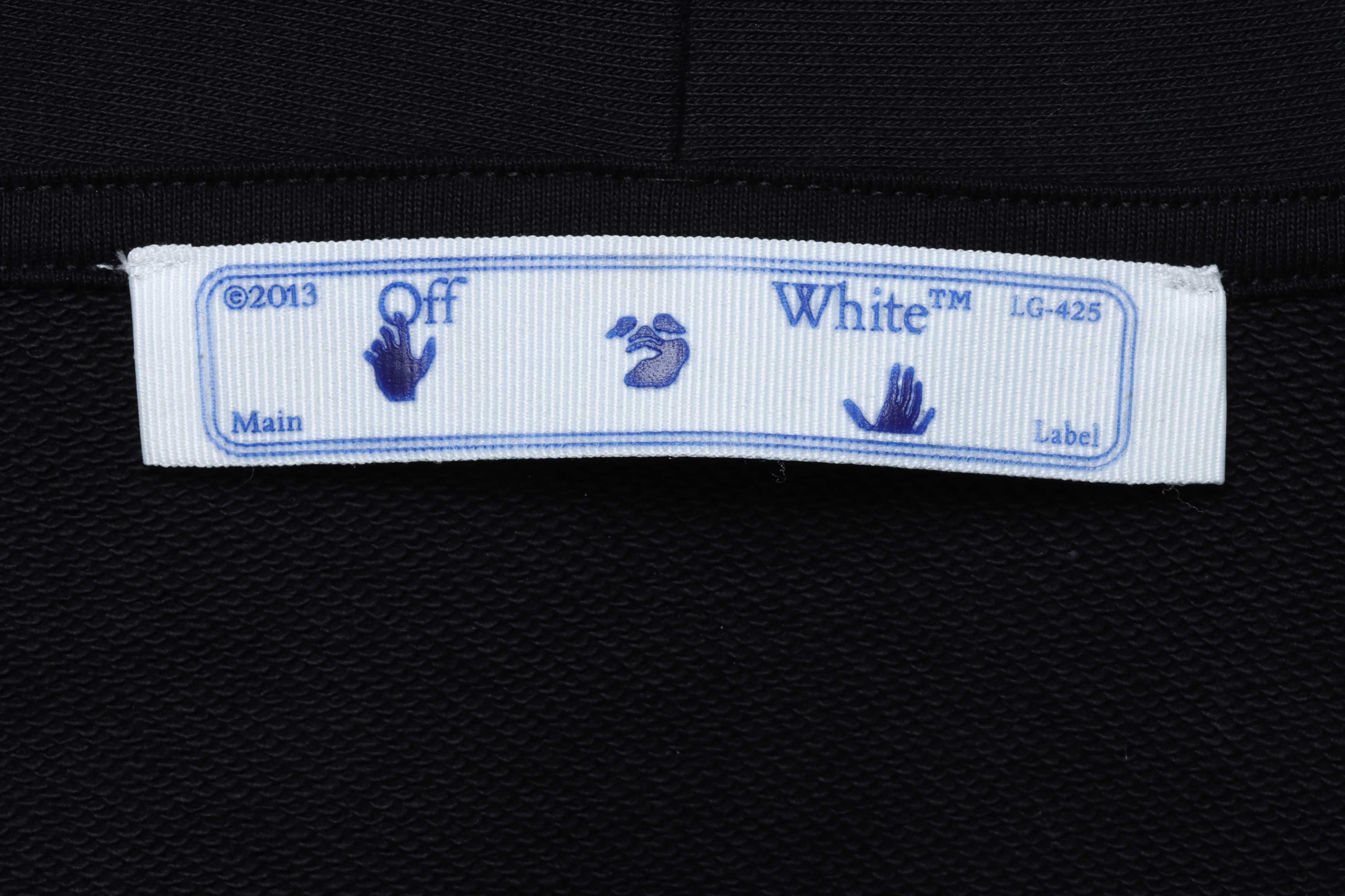 EM Sneakers Off-White Hoodie Eco Limited Edition Logo Red Arrow Black