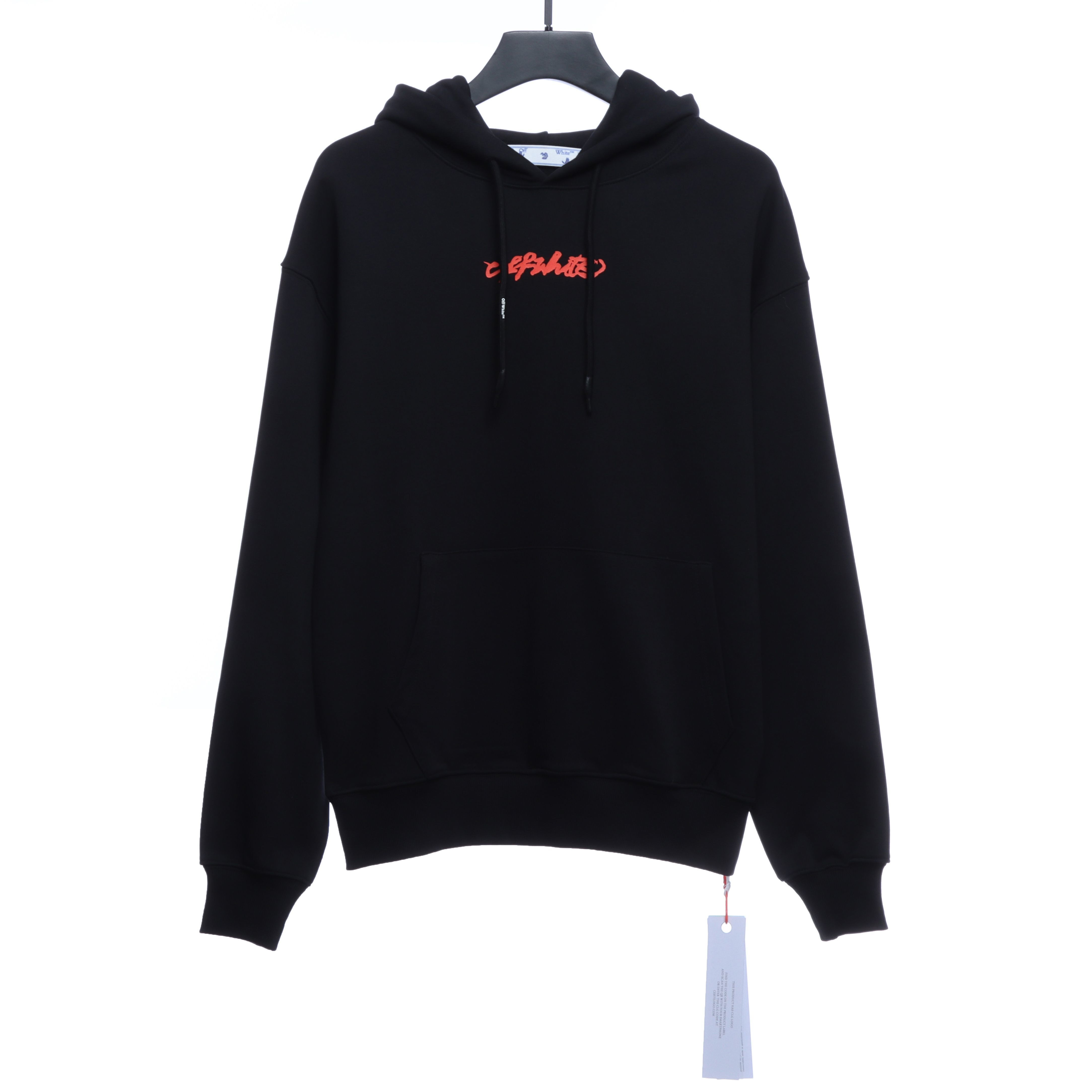 EM Sneakers Off-White Hoodie Eco Limited Edition Logo Red Arrow Black