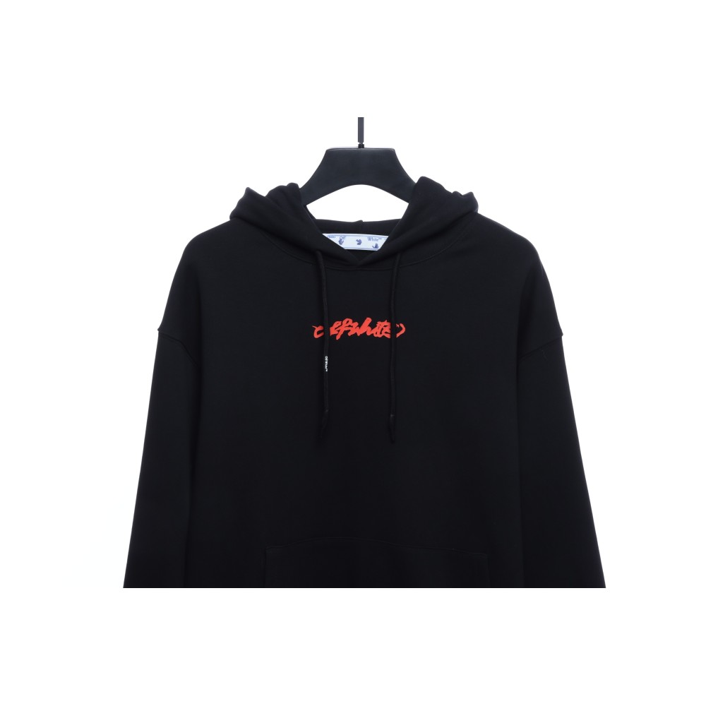 EM Sneakers Off-White Hoodie Eco Limited Edition Logo Red Arrow Black