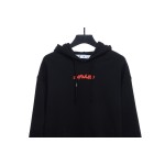 EM Sneakers Off-White Hoodie Eco Limited Edition Logo Red Arrow Black