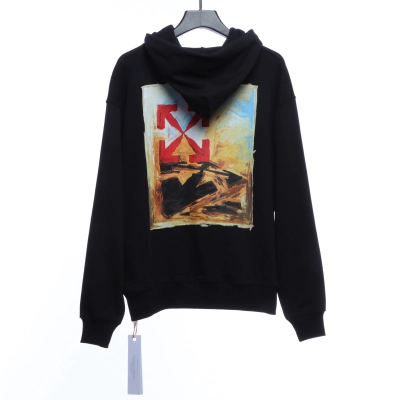 EM Sneakers Off-White Hoodie Eco Limited Edition Logo Red Arrow Black 02