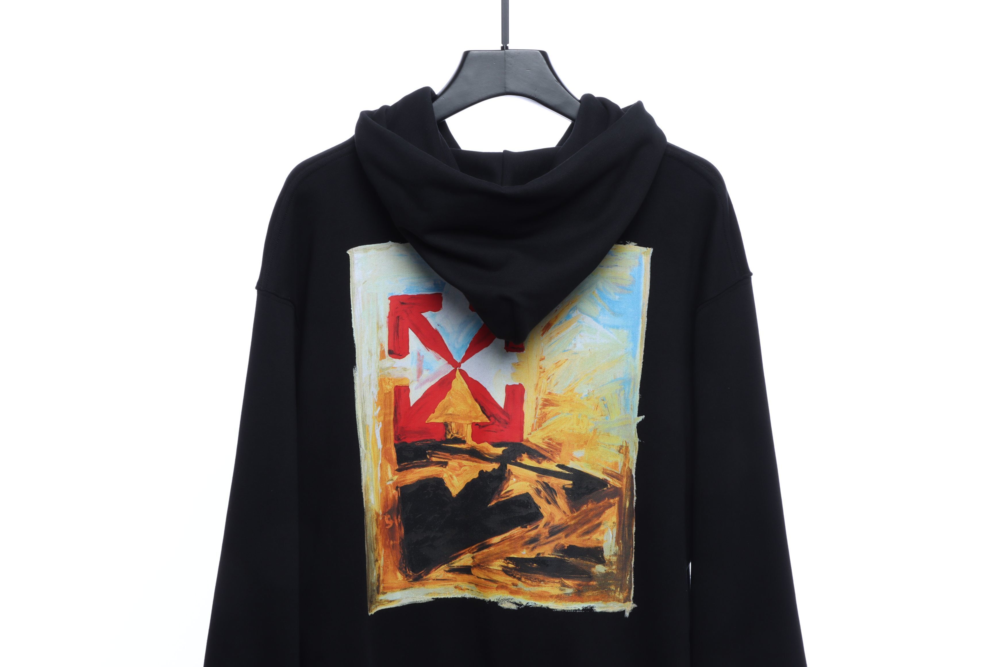 EM Sneakers Off-White Hoodie Eco Limited Edition Logo Red Arrow Black