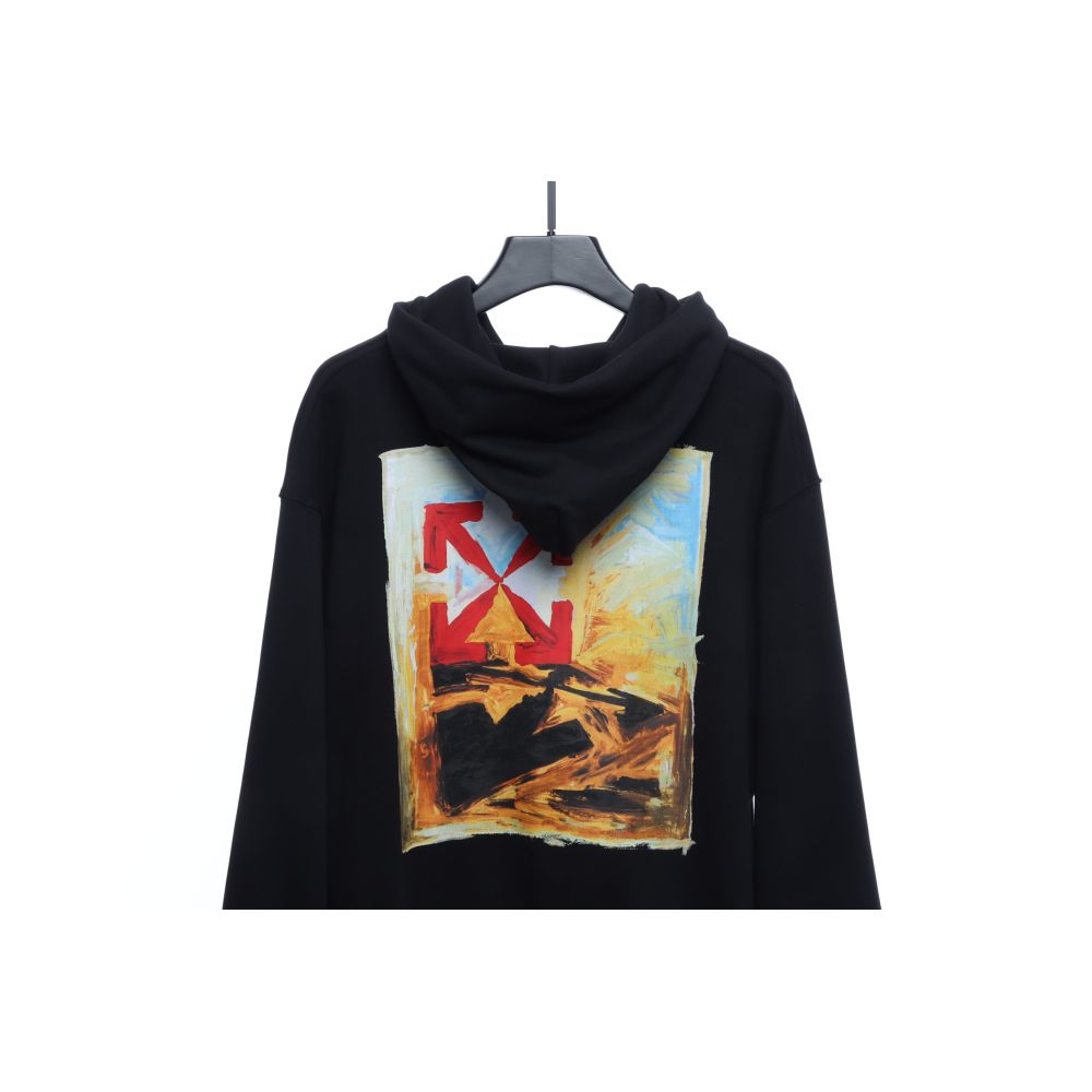EM Sneakers Off-White Hoodie Eco Limited Edition Logo Red Arrow Black