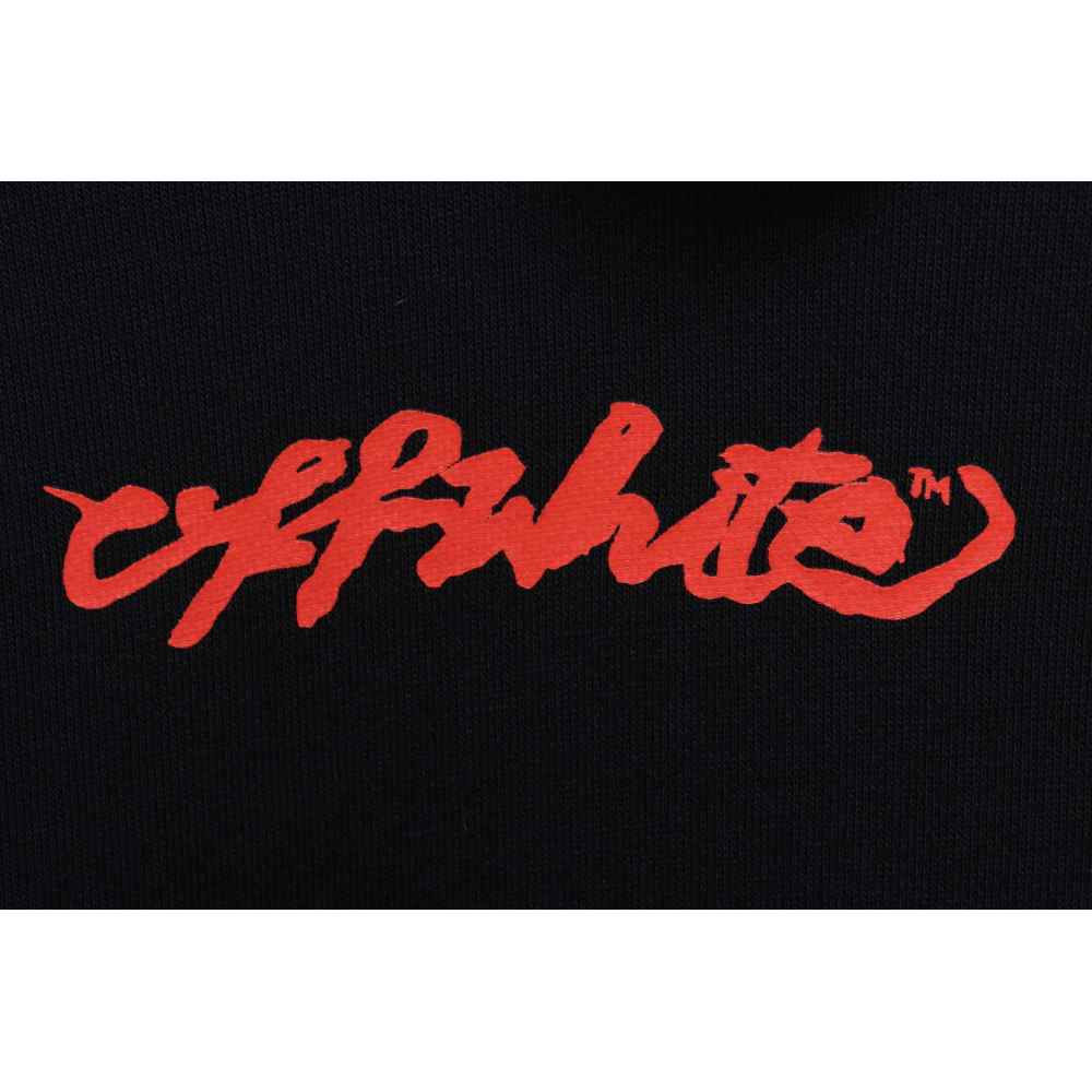 EM Sneakers Off-White Hoodie Eco Limited Edition Logo Red Arrow Black