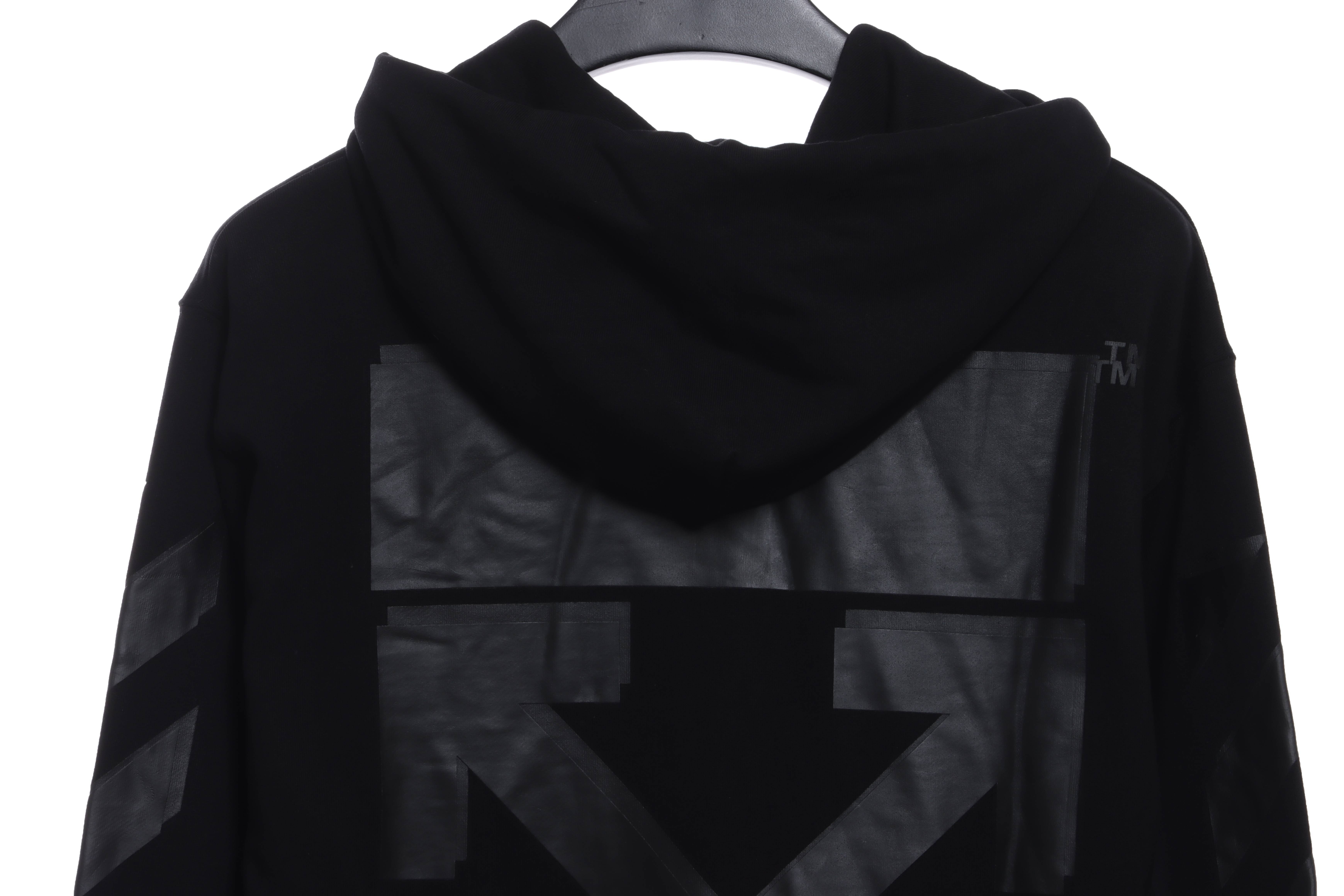 EM Sneakers Off-White Hoodie Overlapping Arrows Black