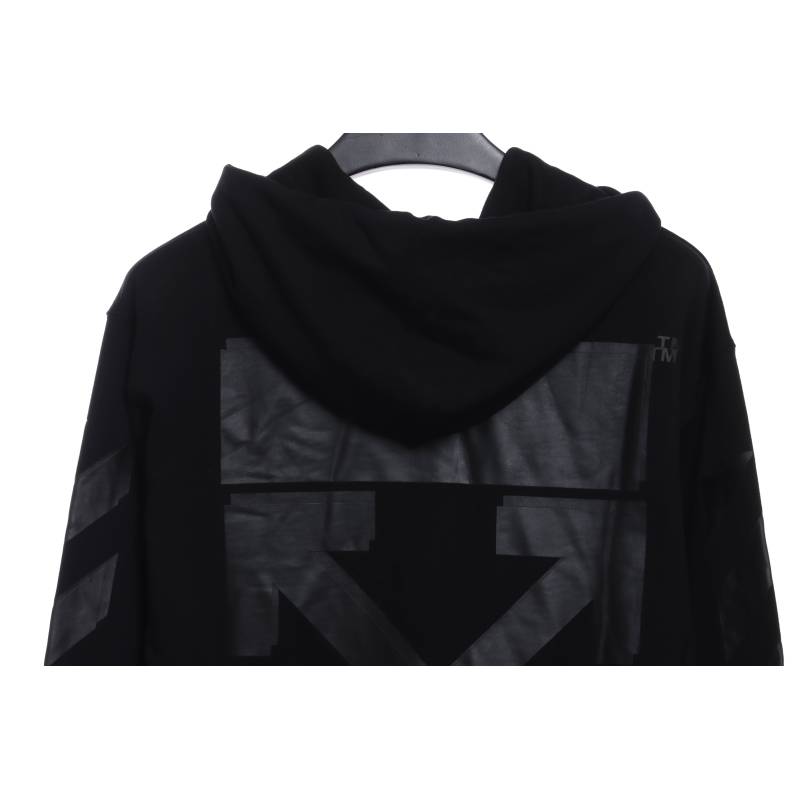 EM Sneakers Off-White Hoodie Overlapping Arrows Black