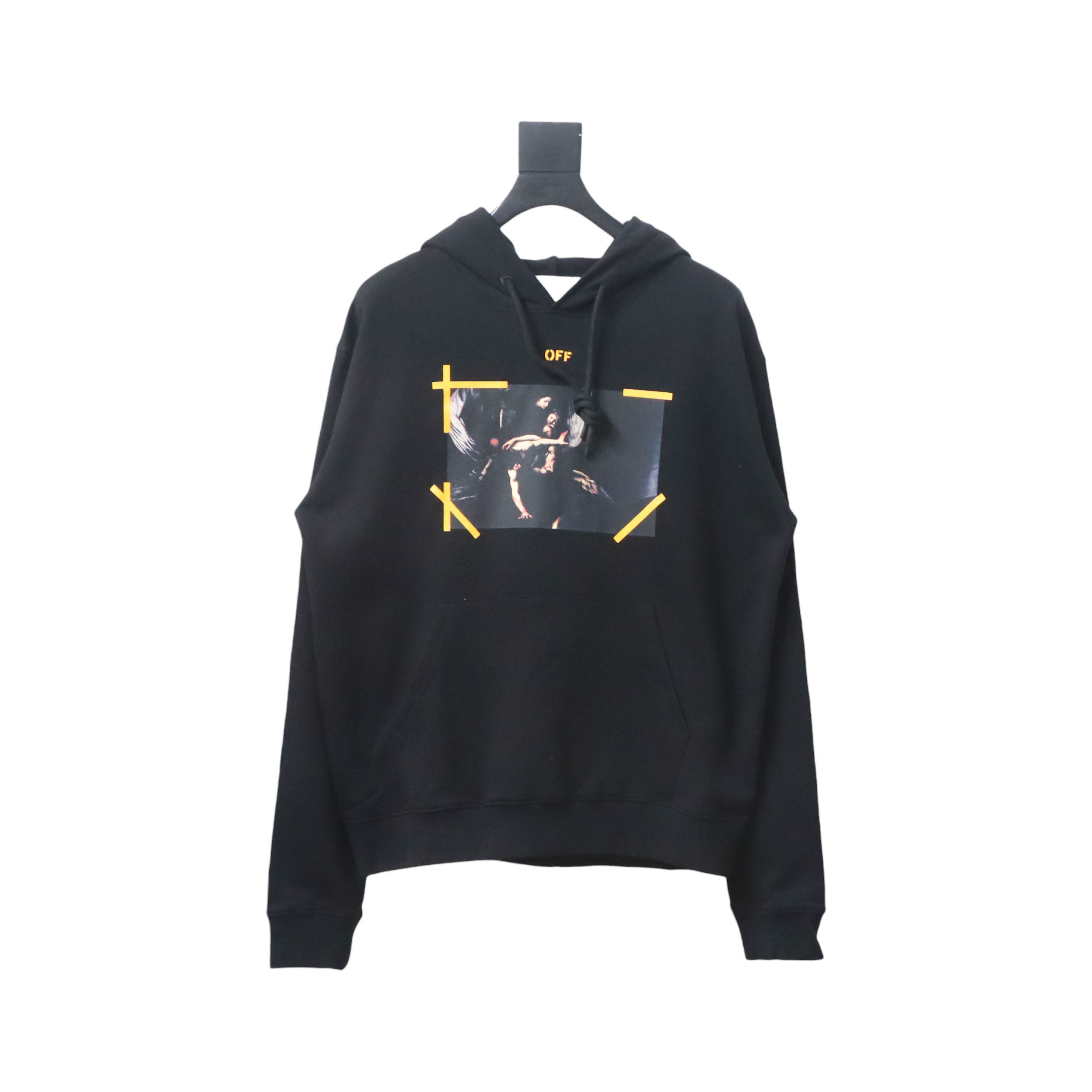 EM Sneakers Off-White Hoodie OW Religious Madonna Print Black