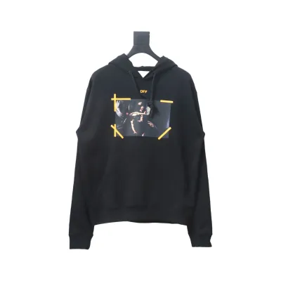EM Sneakers Off-White Hoodie OW Religious Madonna Print Black 01