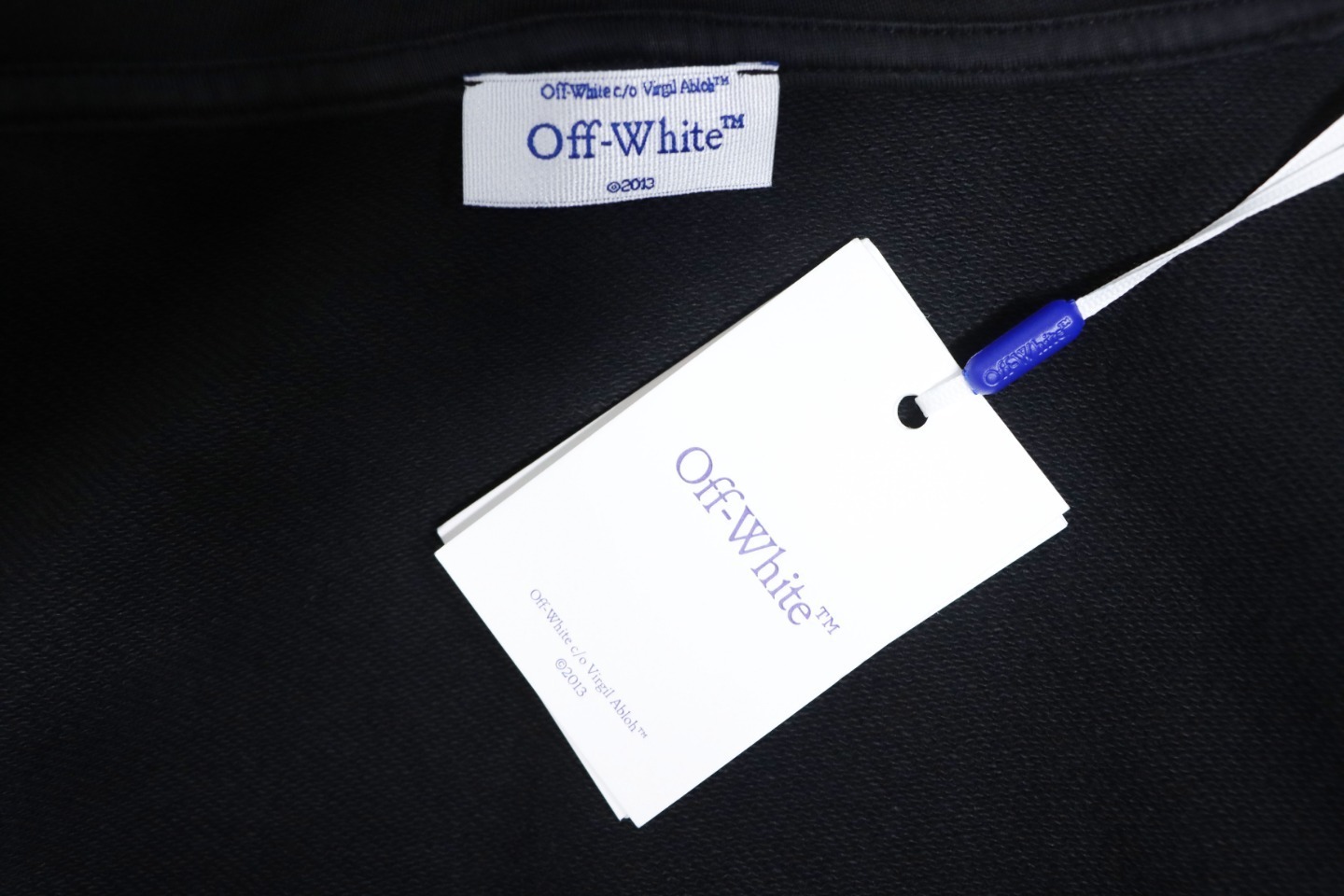 EM Sneakers Off-White Hoodie OW Washed Back Color Religious Dark Gray