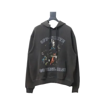 EM Sneakers Off-White Hoodie OW Washed Back Color Religious Dark Gray 01