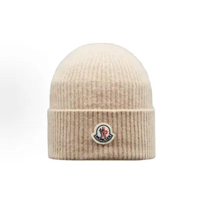 EM Sneakers Moncler Cashmere Blend Beanie Light Beige 01
