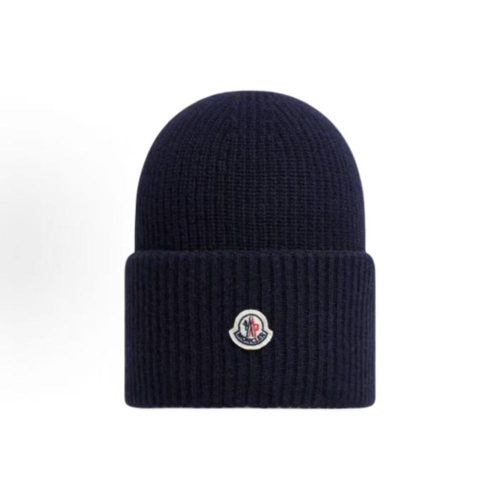 EM Sneakers Moncler Cashmere Blend Beanie Navy Blue