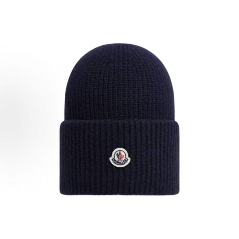 EM Sneakers Moncler Cashmere Blend Beanie Navy Blue
