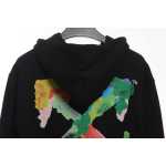 EM Sneakers Off-White Hoodie Black Eco-friendly Graffiti Ink Arrow Print