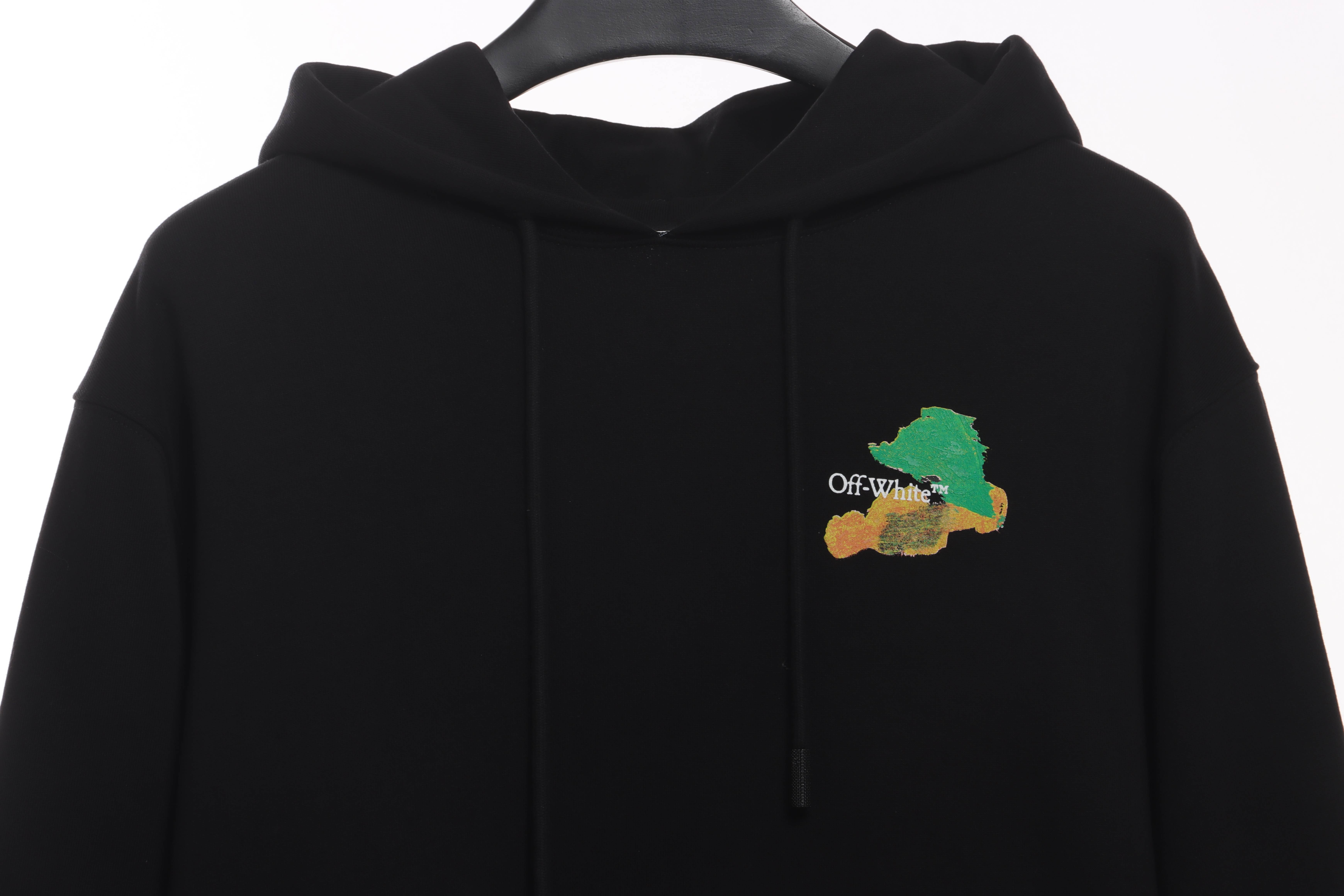 EM Sneakers Off-White Hoodie Black Eco-friendly Graffiti Ink Arrow Print