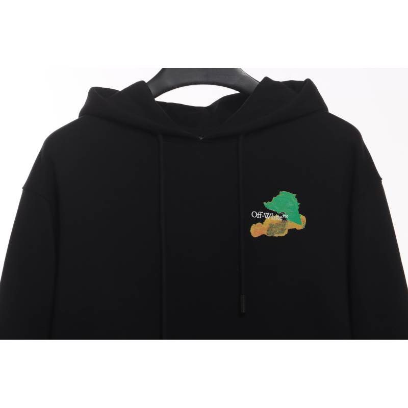 EM Sneakers Off-White Hoodie Black Eco-friendly Graffiti Ink Arrow Print