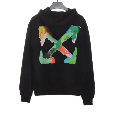 EM Sneakers Off-White Hoodie Black Eco-friendly Graffiti Ink Arrow Print 02