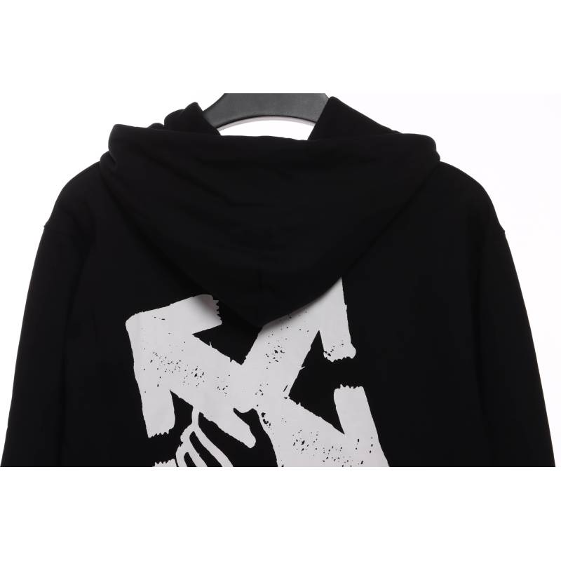 EM Sneakers Off-White Hoodie Black Palm Scissor Head Arrow Print