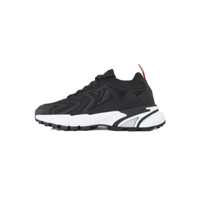 EM Sneakers Louis Vuitton LV Runner Tatic Sneaker Black And White 01