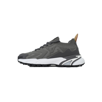 EM Sneakers Louis Vuitton LV Runner Tatic Sneaker Gray and White 01