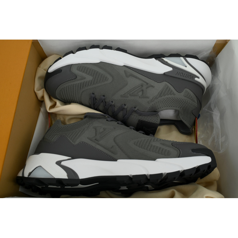 EM Sneakers Louis Vuitton LV Runner Tatic Sneaker Gray and White
