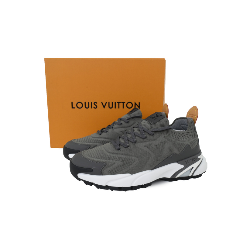 EM Sneakers Louis Vuitton LV Runner Tatic Sneaker Gray and White