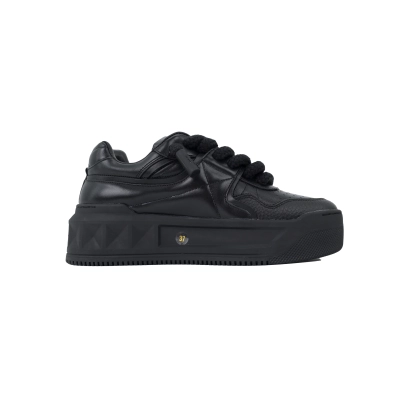 EM Sneakers Valentino Garavani One Stud XL Sneakers in All Blackl Leather 02