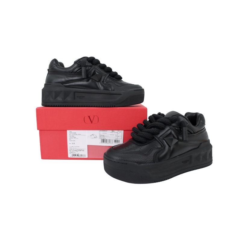 EM Sneakers Valentino Garavani One Stud XL Sneakers in All Blackl Leather