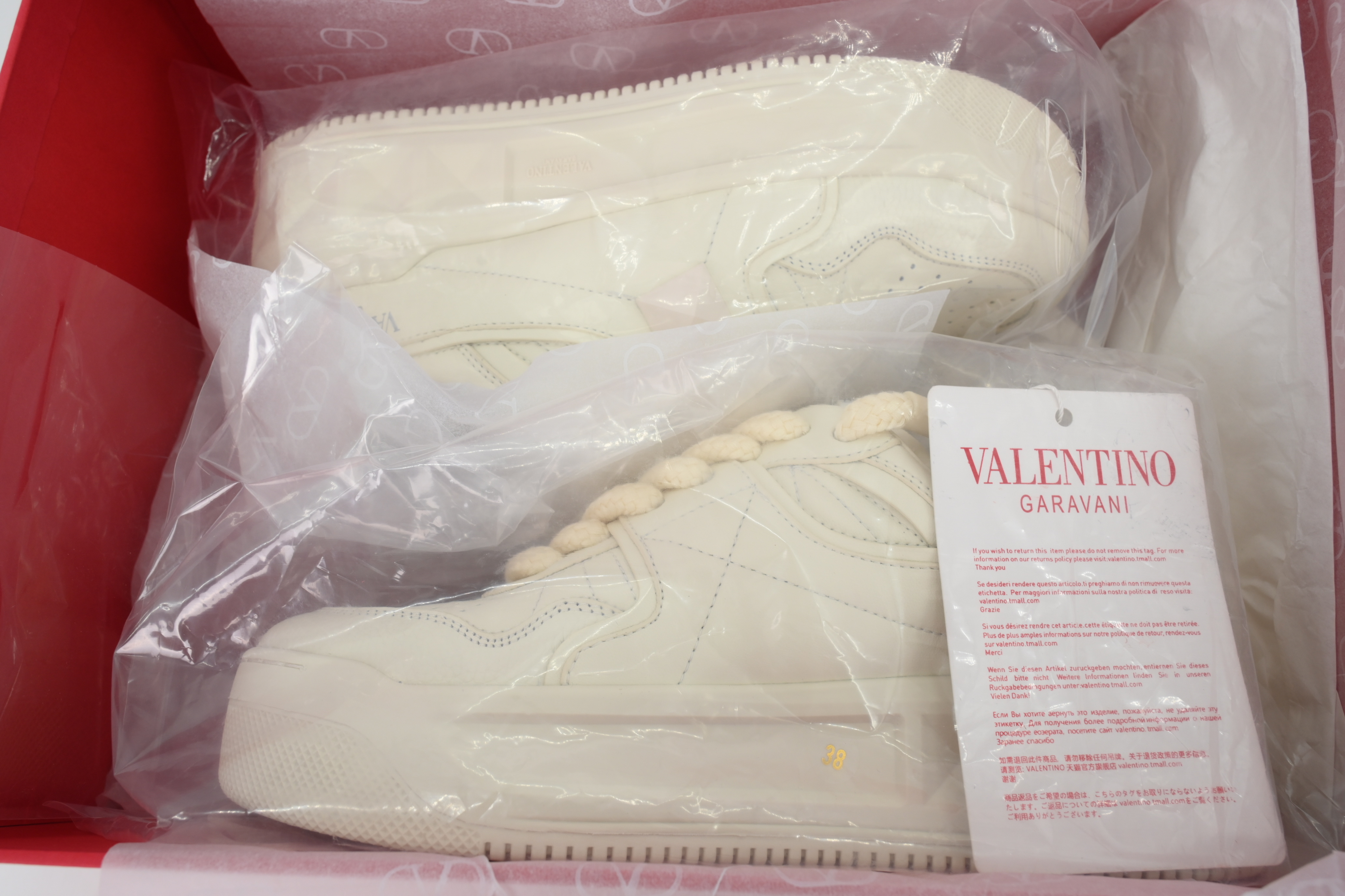 EM Sneakers Valentino Garavani One Stud XL Sneakers in Rice White Leather