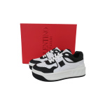 EM Sneakers Valentino Garavani One Stud XL Sneakers in White and Black Leather